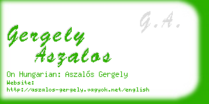 gergely aszalos business card