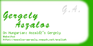 gergely aszalos business card